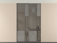 Перегородка Mosaic внутри проёма скрытое крепление в потолок 2 створки