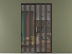 Перегородка Formato внутри проёма 2 створки