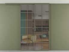 Перегородка Formato вдоль стены на потолок телескопик синхро 2