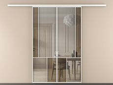 Перегородка Mosaic вдоль стены 2 створки