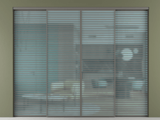 Перегородка Formato внутри проёма 4 створки