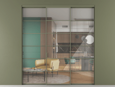 Перегородка Formato внутри проёма 3 створки