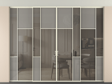 Перегородка Mosaic внутри проёма скрытое крепление в потолок 4 створки