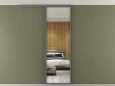 Перегородка Formato вдоль стены на потолок одностворчатая