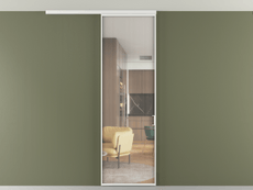 Перегородка Formato вдоль стены на потолок 1 створка