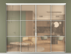 Перегородка Formato внутри проёма 4 створки