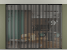 Перегородка Formato внутри проёма скрытое крепление в потолок 4 створки