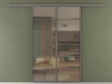 Перегородка Formato вдоль стены 2 створки