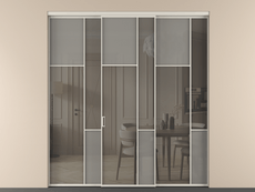 Перегородка Mosaic внутри проёма 3 створки