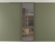 Перегородка Formato вдоль стены на потолок одностворчатая