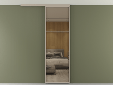 Перегородка Formato вдоль стены на потолок 1 створка