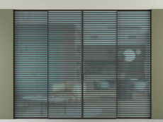 Перегородка Formato внутри проёма скрытое крепление в потолок 4 створки