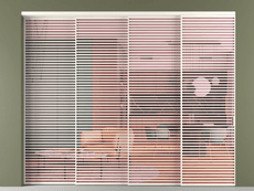 Перегородка Formato внутри проёма 4 створки с синхронным механизмом