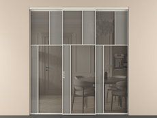 Перегородка Mosaic внутри проёма трёхстворчатая