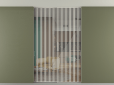 Перегородка Formato внутри проёма скрытое крепление в потолок 2 створки