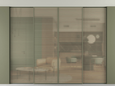 Перегородка Formato внутри проёма скрытое крепление в потолок 4 створки