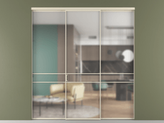 Перегородка Formato внутри проёма 3 створки