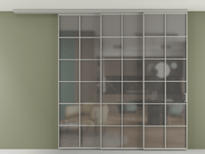 Перегородка Formato вдоль стены на потолок телескопик синхро 3