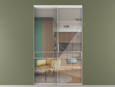 Перегородка Formato внутри проёма 2 створки