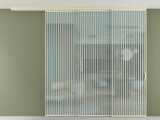 Перегородка Formato вдоль стены на потолок 3 створки с синхронным механизмом