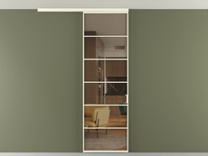 Перегородка Formato вдоль стены на потолок одностворчатая