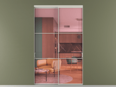 Перегородка Formato внутри проёма 2 створки