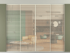 Перегородка Formato внутри проёма скрытое крепление в потолок 4 створки