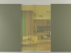 Перегородка Formato внутри проёма скрытое крепление в потолок 2 створки