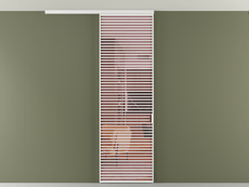 Перегородка Formato вдоль стены на потолок 1 створка