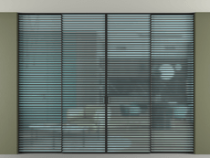 Перегородка Formato внутри проёма скрытое крепление в потолок 4 створки