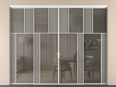 Перегородка Mosaic внутри проёма 4 створки