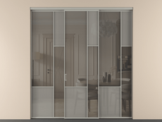 Перегородка Mosaic внутри проёма 3 створки