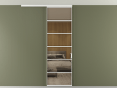 Перегородка Formato вдоль стены на потолок 1 створка