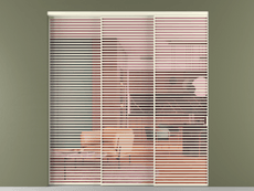 Перегородка Formato внутри проёма 3 створки с синхронным механизмом