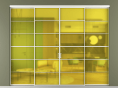 Перегородка Formato внутри проёма 4 створки