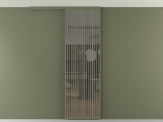 Перегородка Formato вдоль стены на потолок одностворчатая