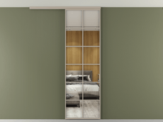 Перегородка Formato вдоль стены на потолок одностворчатая