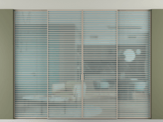 Перегородка Formato внутри проёма скрытое крепление в потолок 4 створки