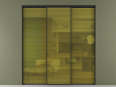 Перегородка Formato внутри проёма 3 створки