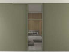 Перегородка Formato вдоль стены на потолок 1 створка