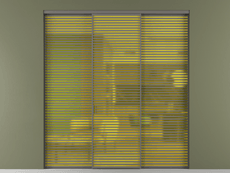 Перегородка Formato внутри проёма 3 створки