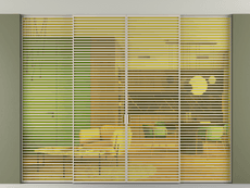 Перегородка Formato внутри проёма скрытое крепление в потолок 4 створки