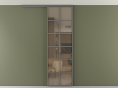 Перегородка Formato вдоль стены на потолок одностворчатая