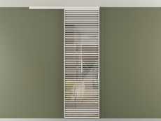 Перегородка Formato вдоль стены на потолок 1 створка