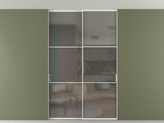 Перегородка Formato внутри проёма двустворчатая со скрытым креплением в потолок