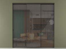 Перегородка Formato внутри проёма 3 створки