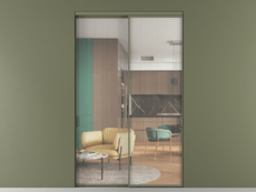 Перегородка Formato внутри проёма 2 створки