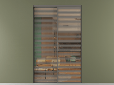 Перегородка Formato внутри проёма 2 створки