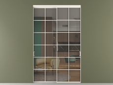 Перегородка Формато внутри проёма 2 створки