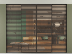 Перегородка Formato внутри проёма скрытое крепление в потолок 4 створки